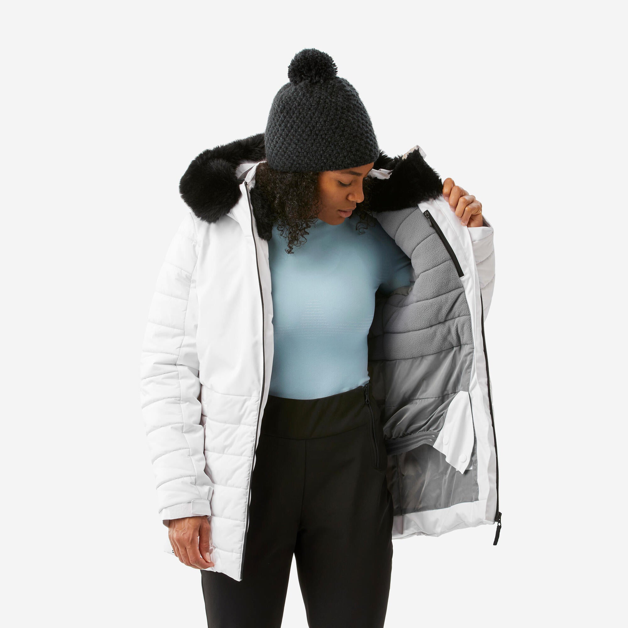 Wedze Women's 100 Mid-Length Warm Ski Jacket - Image 5