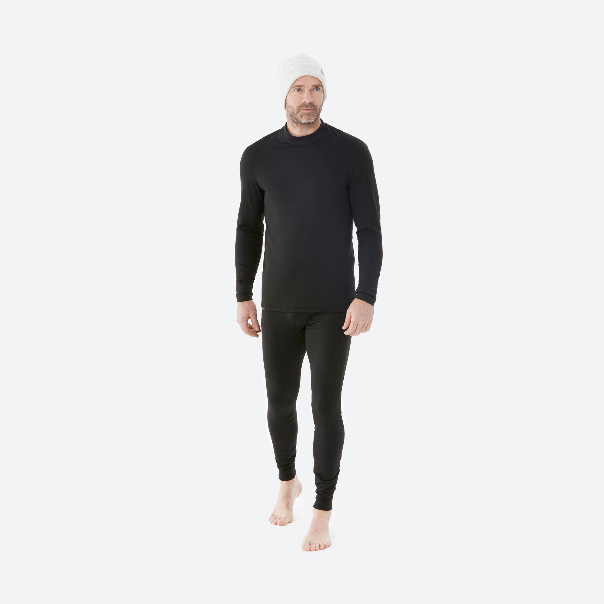 Wedze Men's Ski Base Layer Bottoms - BL 500 - Black - Image 7