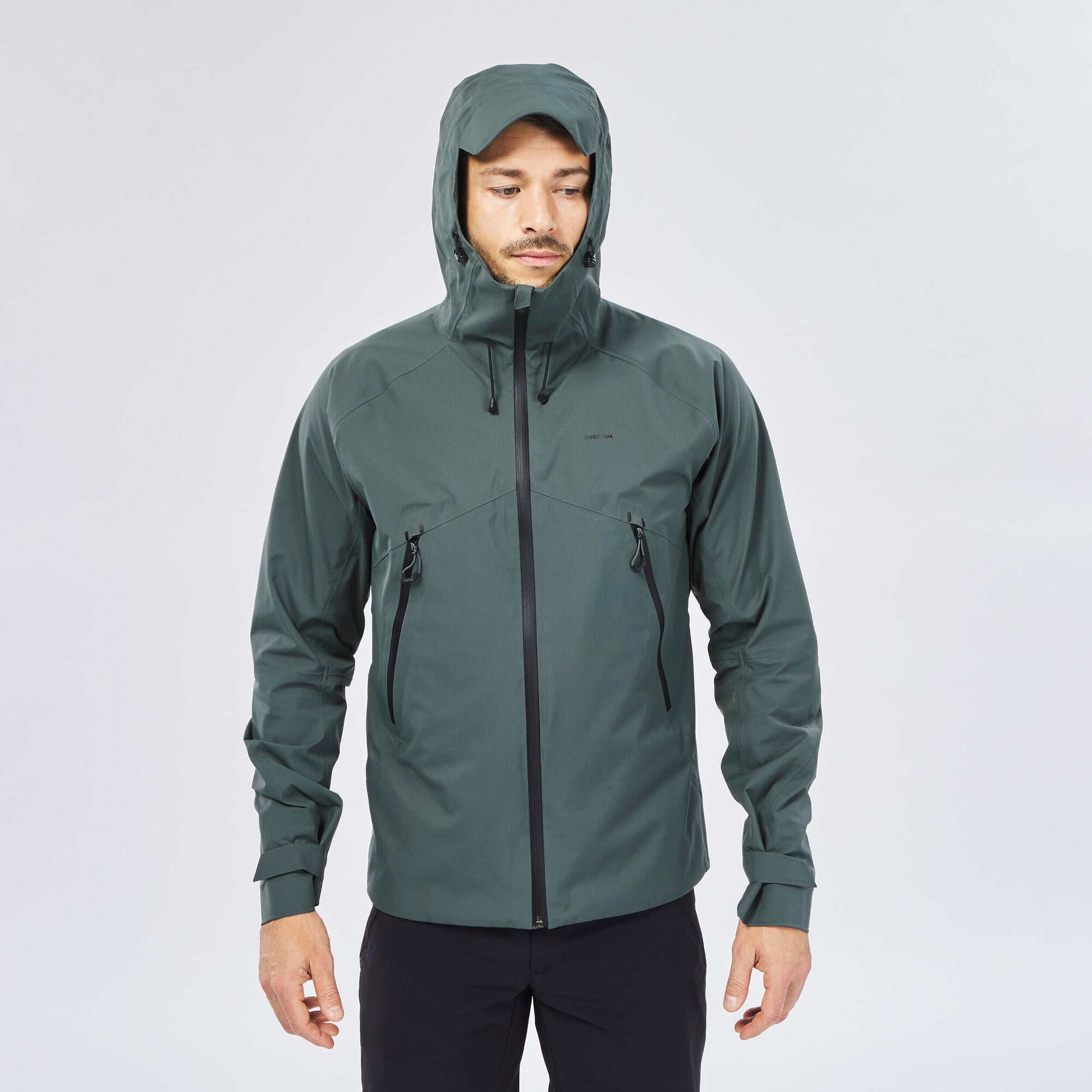 Quechua Men's MH500 Hiking Lightweight Waterproof Jacket - Image 8