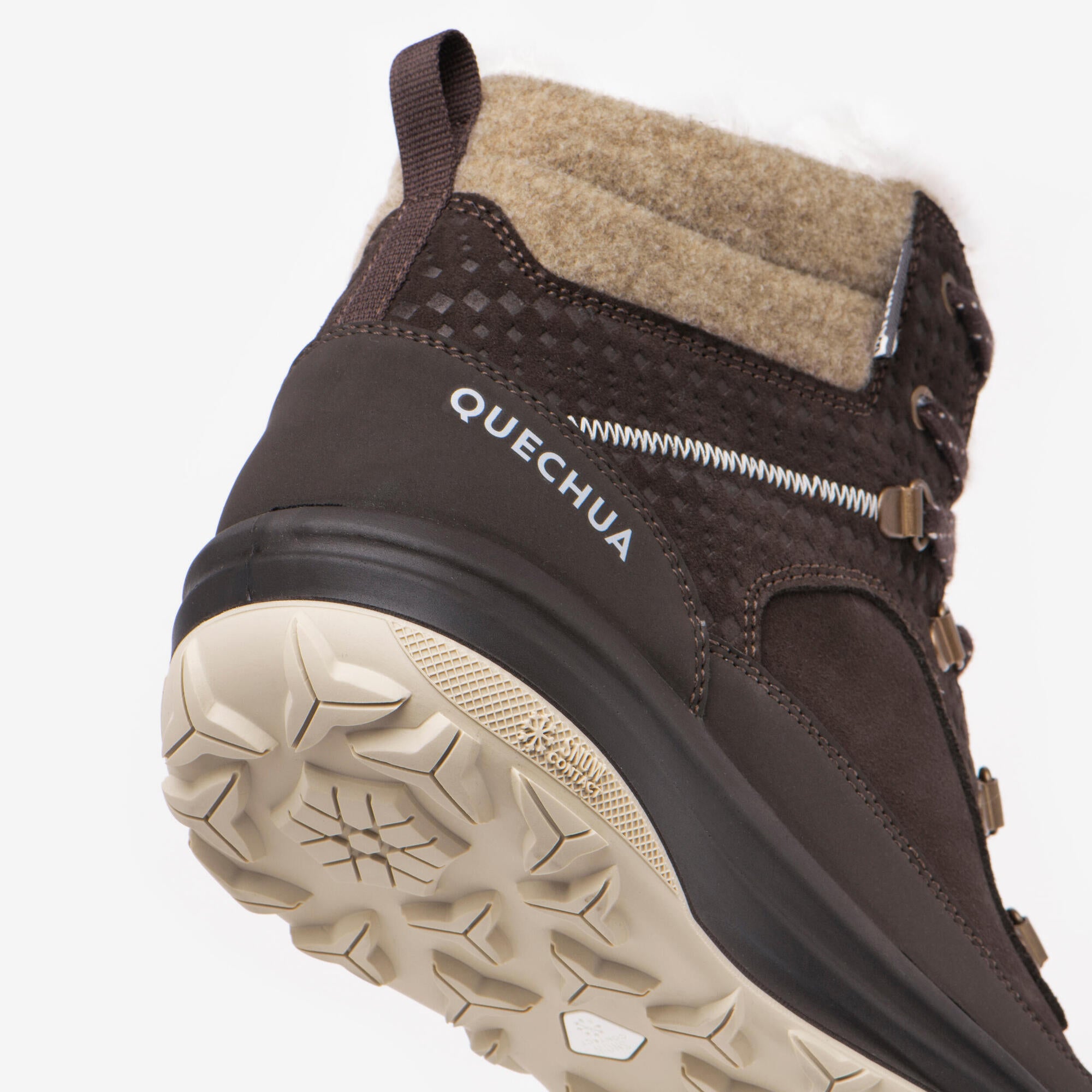 Quechua Women's NH900 Warm Waterproof Leather Snow Hiking Boots - Image 6