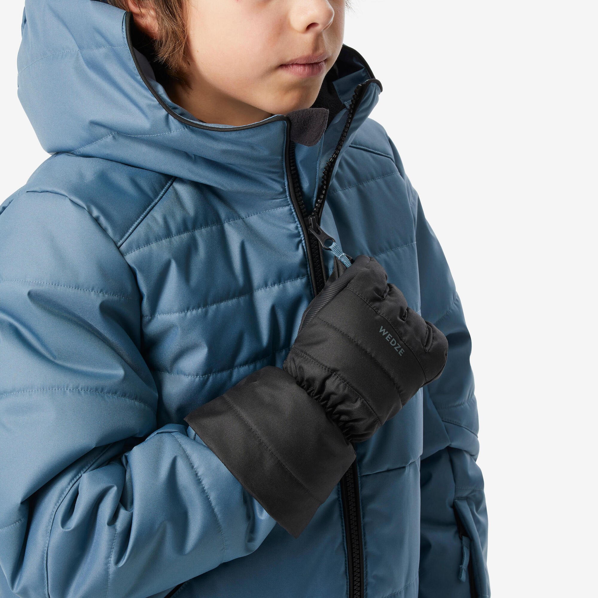 Wedze Kids' 100 Waterproof Puffer Ski Jacket - Image 9