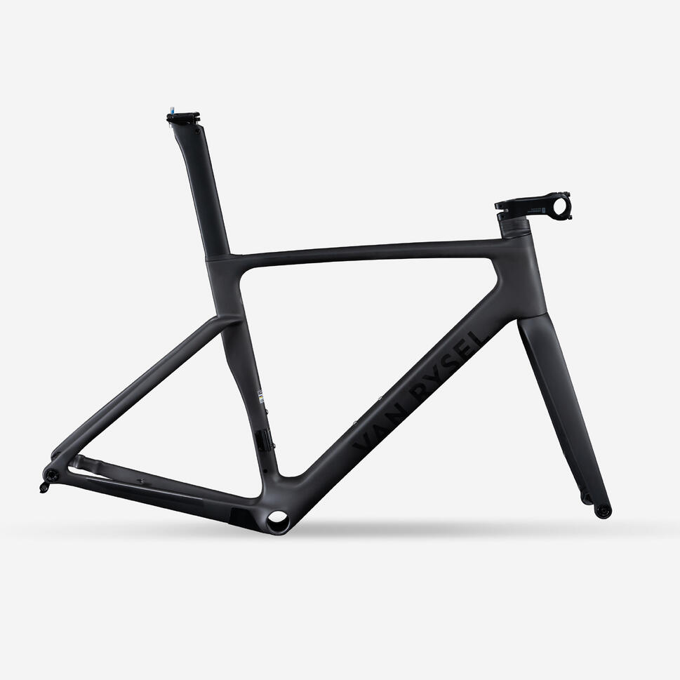 Van Rysel RCR Pro Frame Kit Raw Carbon + Fork + Stem + Seat Post