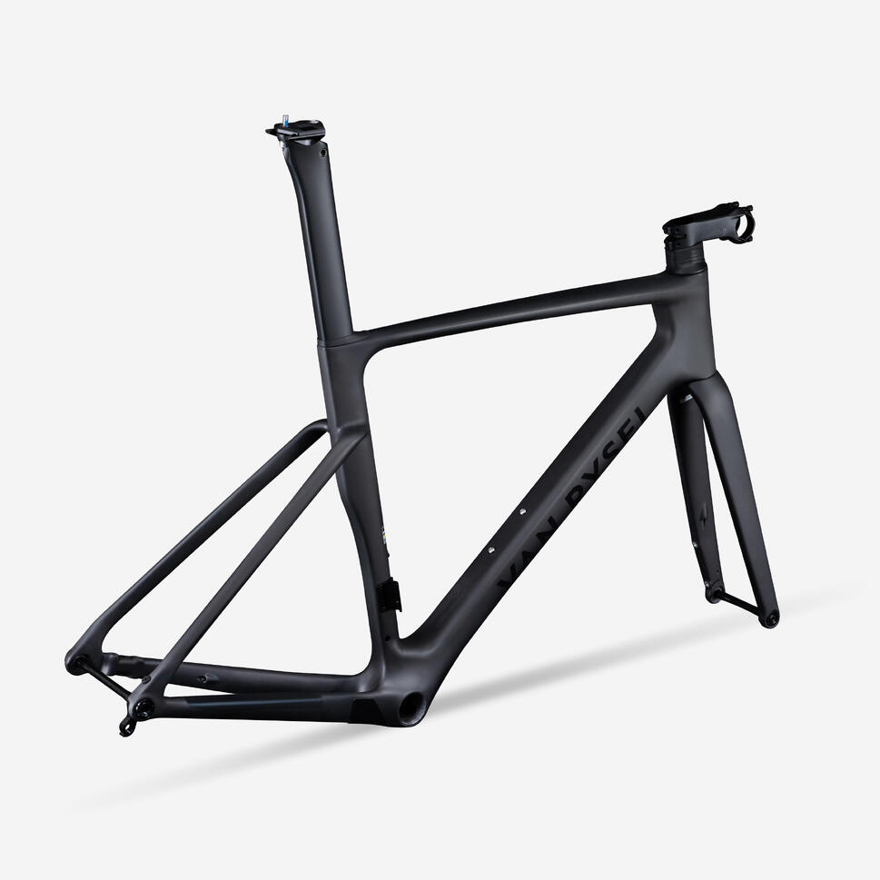Van Rysel RCR Pro Frame Kit Raw Carbon + Fork + Stem + Seat Post - Image 3