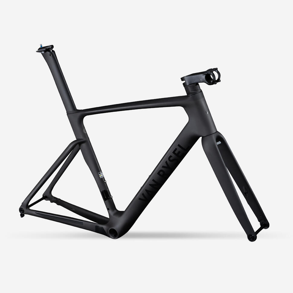 Van Rysel RCR Pro Frame Kit Raw Carbon + Fork + Stem + Seat Post - Image 2